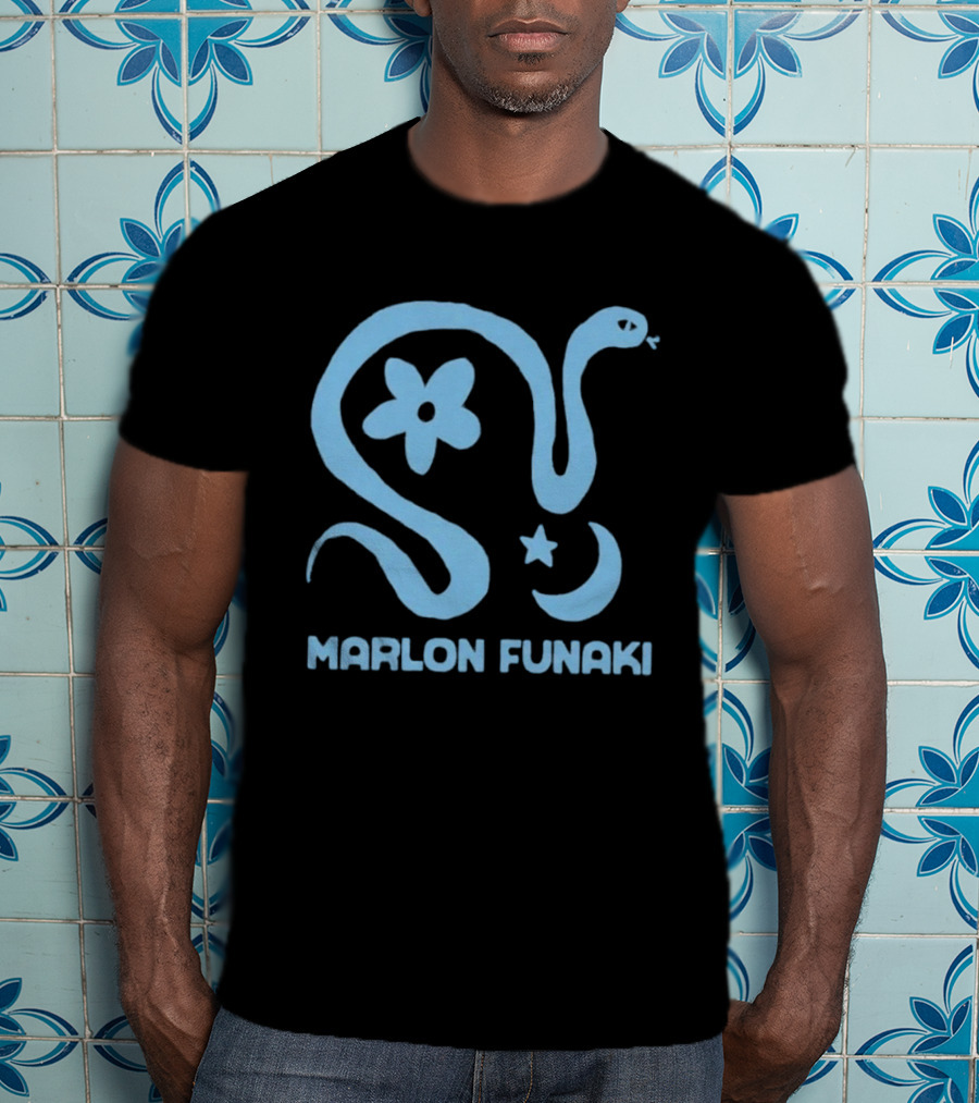 Marlon Funaki Snake Flower Star Moon T-Shirt
