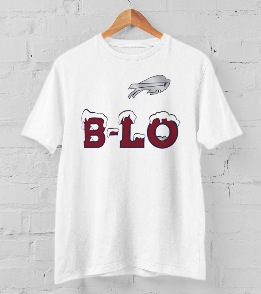 B LO Buffalo Bills Snowy Logo NFL Team T-Shirt