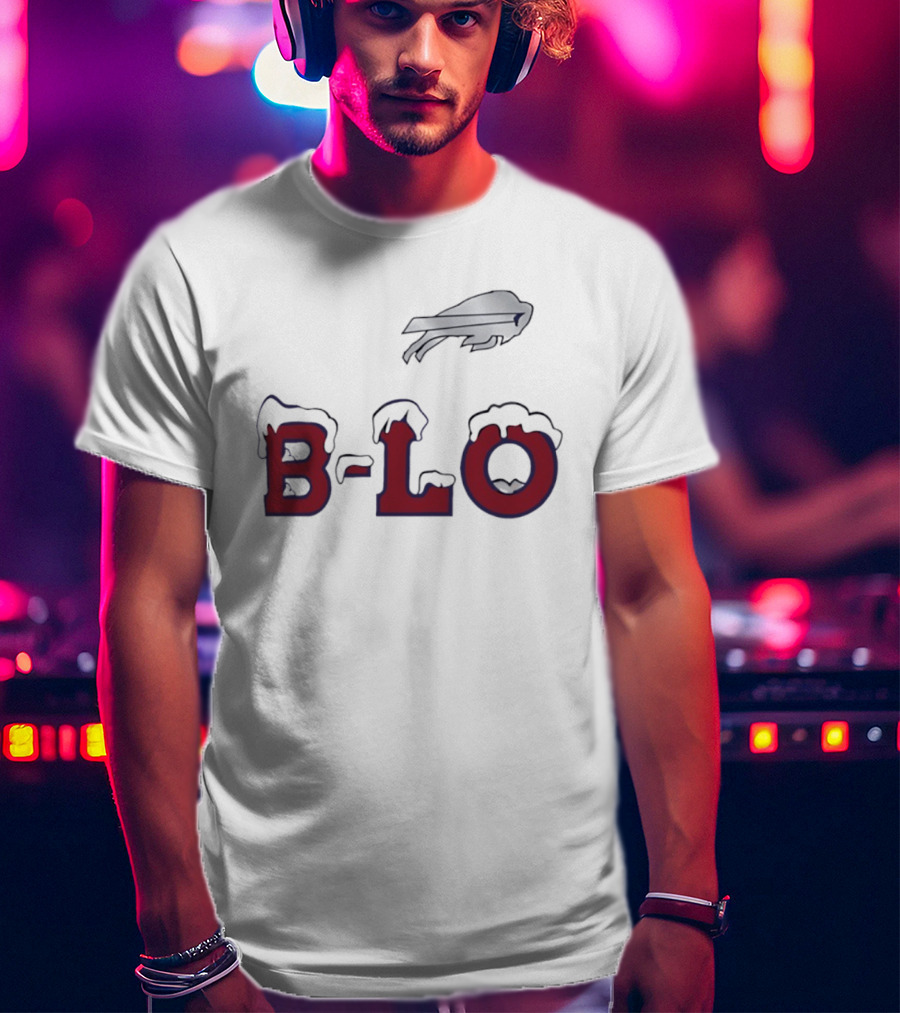 B LO Buffalo Bills Snowy Logo NFL Team T-Shirt