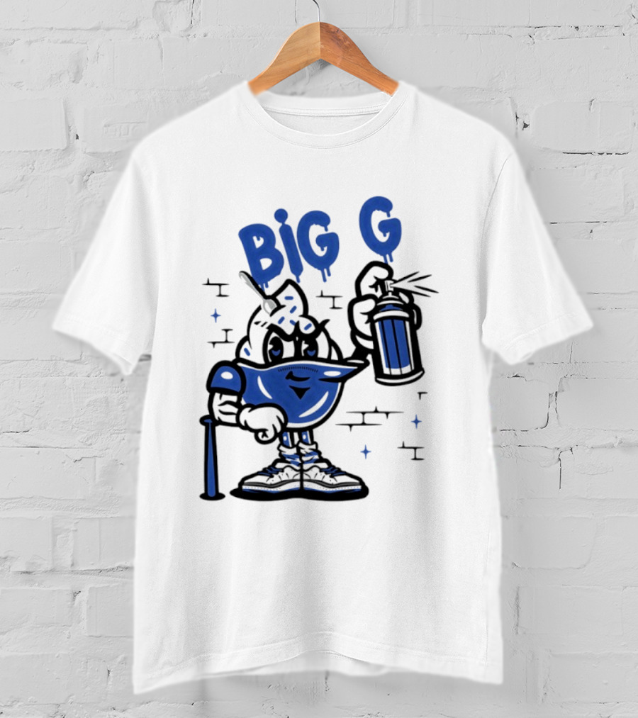 Big G New York Yankees Graffiti Street Art Character Spray Can T-Shirt