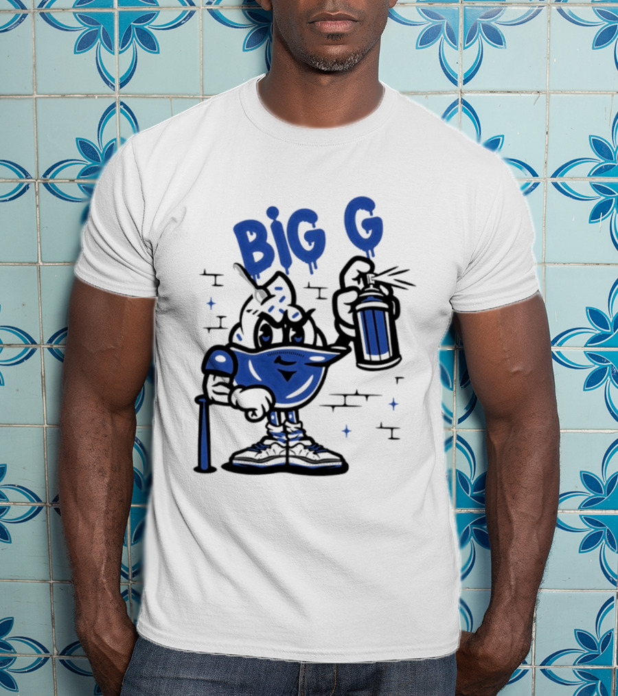 Big G New York Yankees Graffiti Street Art Character Spray Can T-Shirt