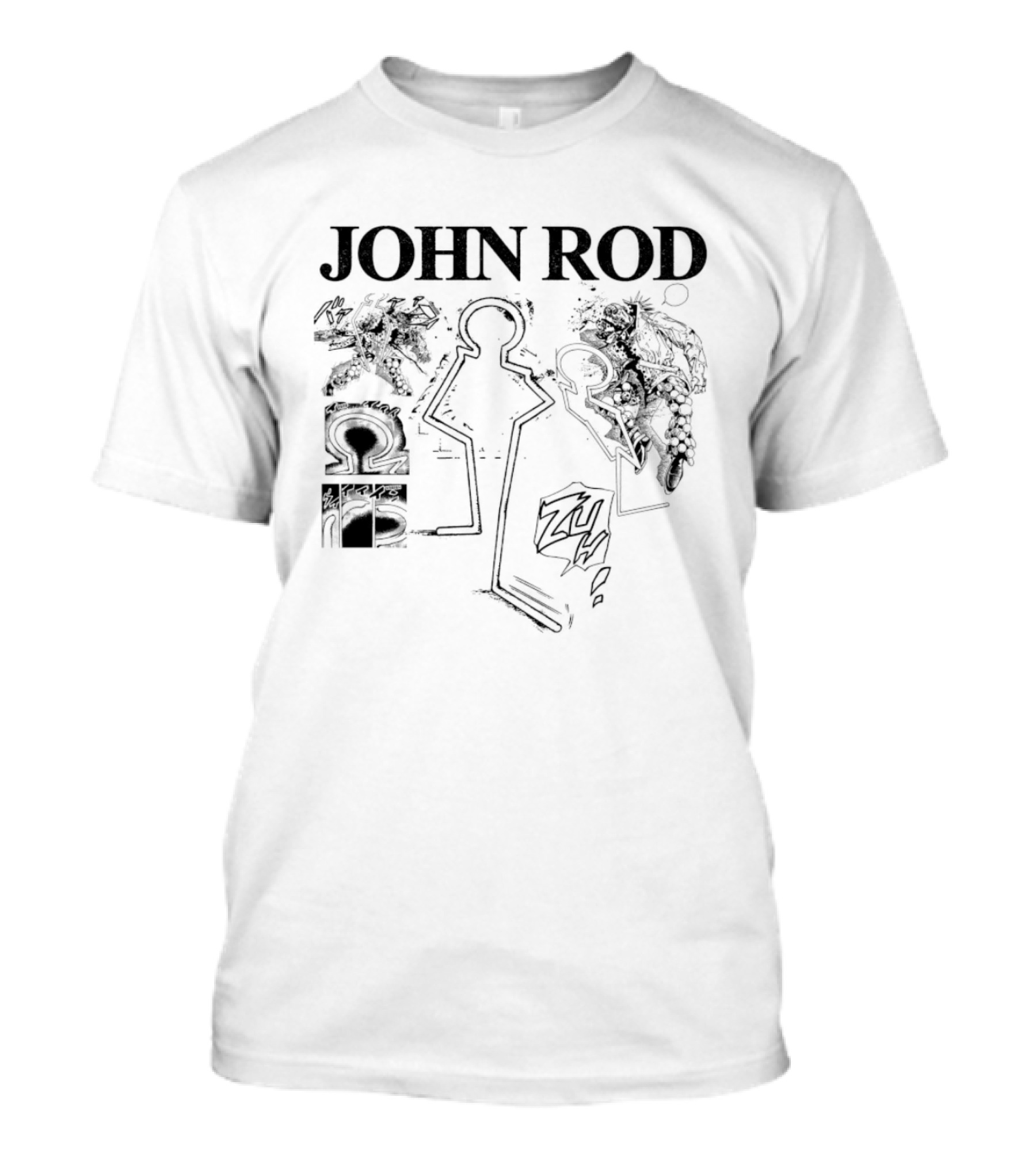 John Rod Abstract Figures And Faces T-Shirt