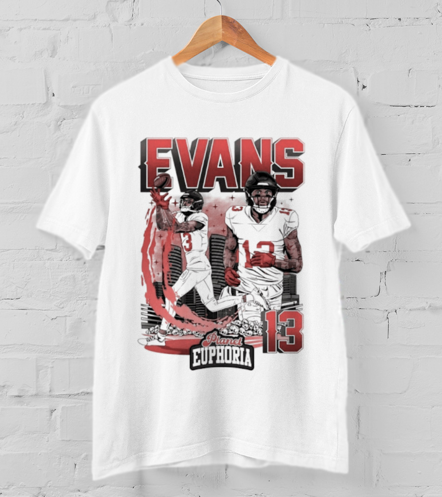 Evans 13 Euphoria Tampa Bay Buccaneers Football T-Shirt