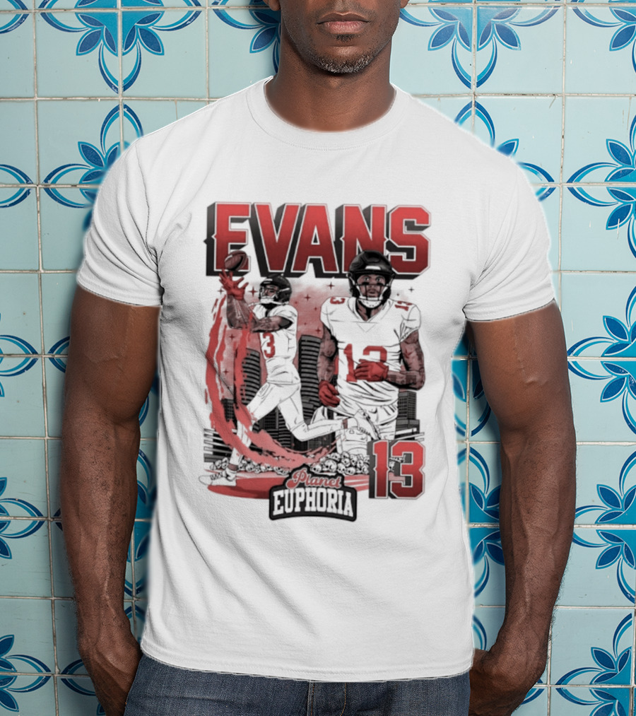 Evans 13 Euphoria Tampa Bay Buccaneers Football T-Shirt
