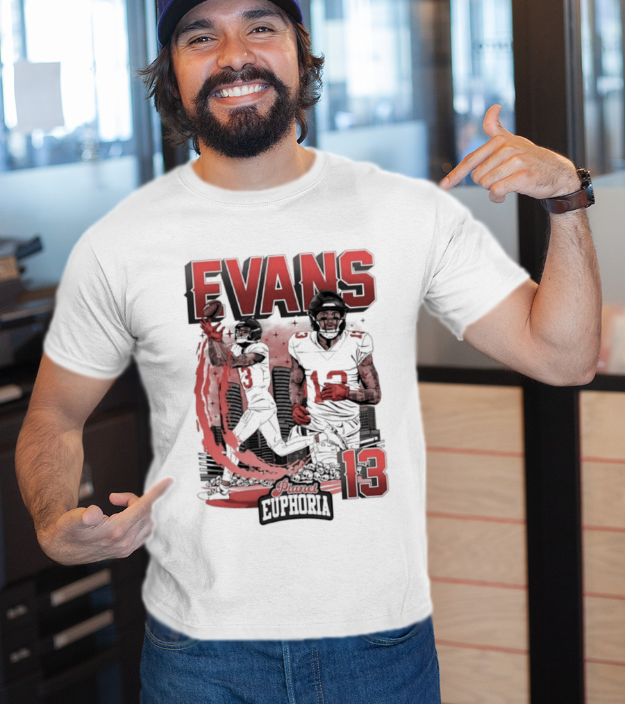 Evans 13 Euphoria Tampa Bay Buccaneers Football T-Shirt