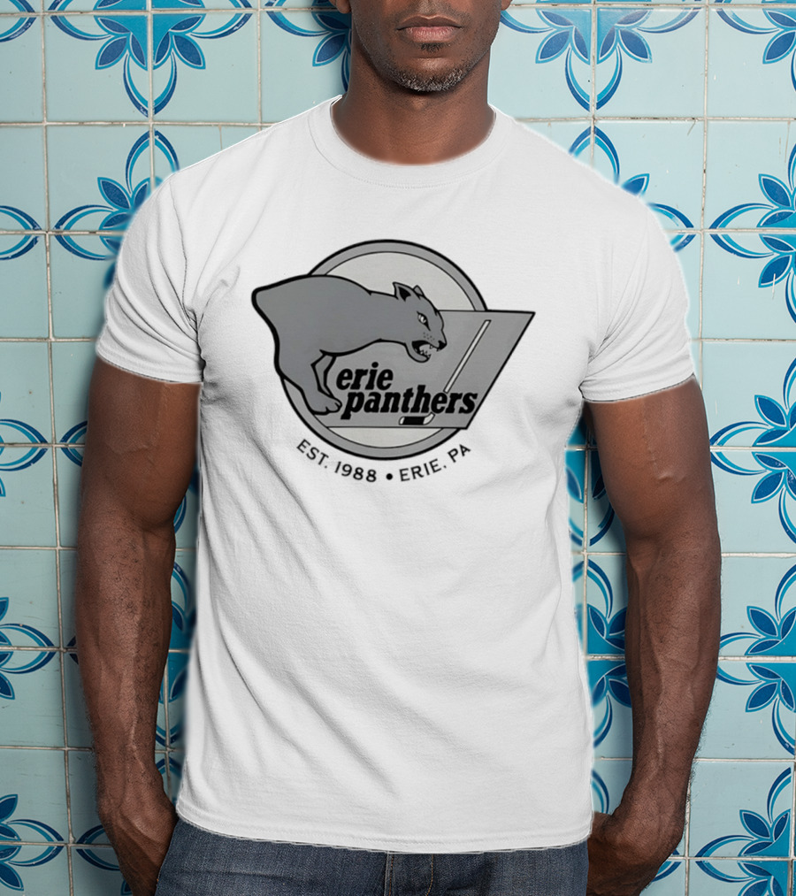 Erie Panthers Hockey Est. 1988 Erie PA Retro Team T-Shirt