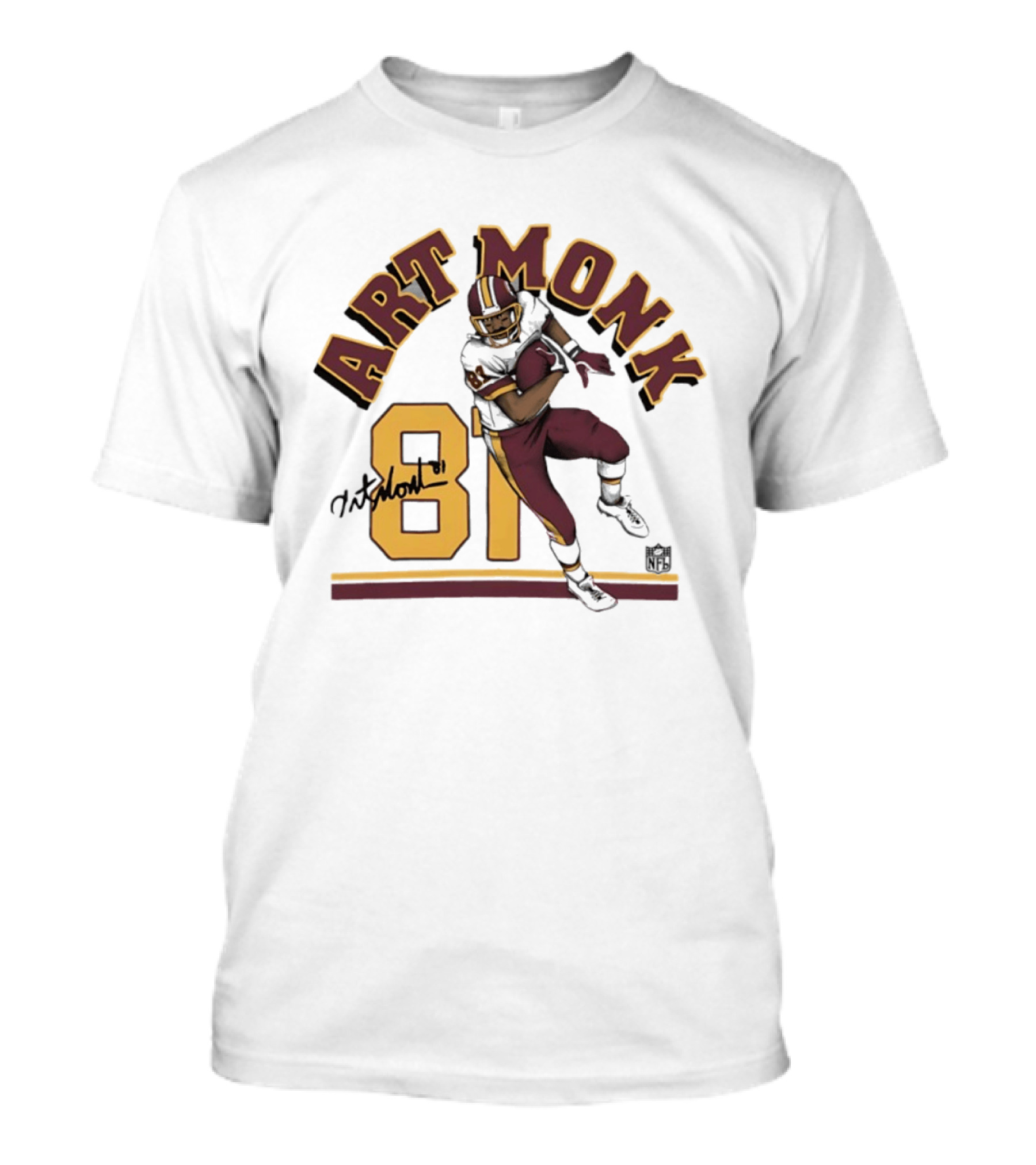 Art Monk 81 Washington Commanders Player Autograph T-Shirt