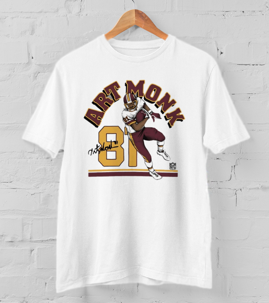 Art Monk 81 Washington Commanders Player Autograph T-Shirt