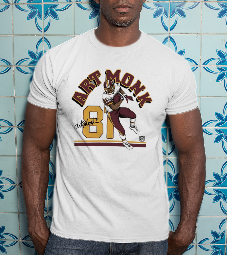 Art Monk 81 Washington Commanders Player Autograph T-Shirt