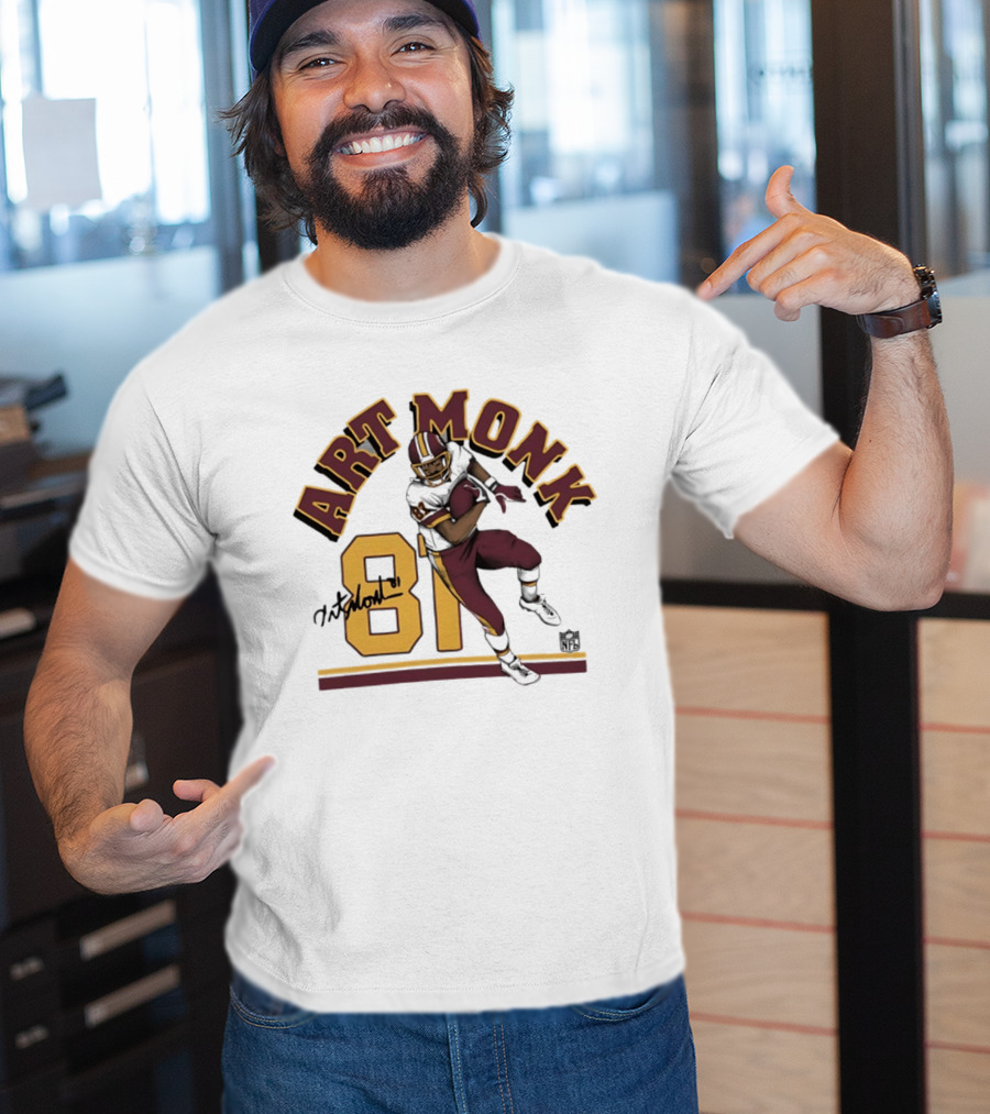 Art Monk 81 Washington Commanders Player Autograph T-Shirt