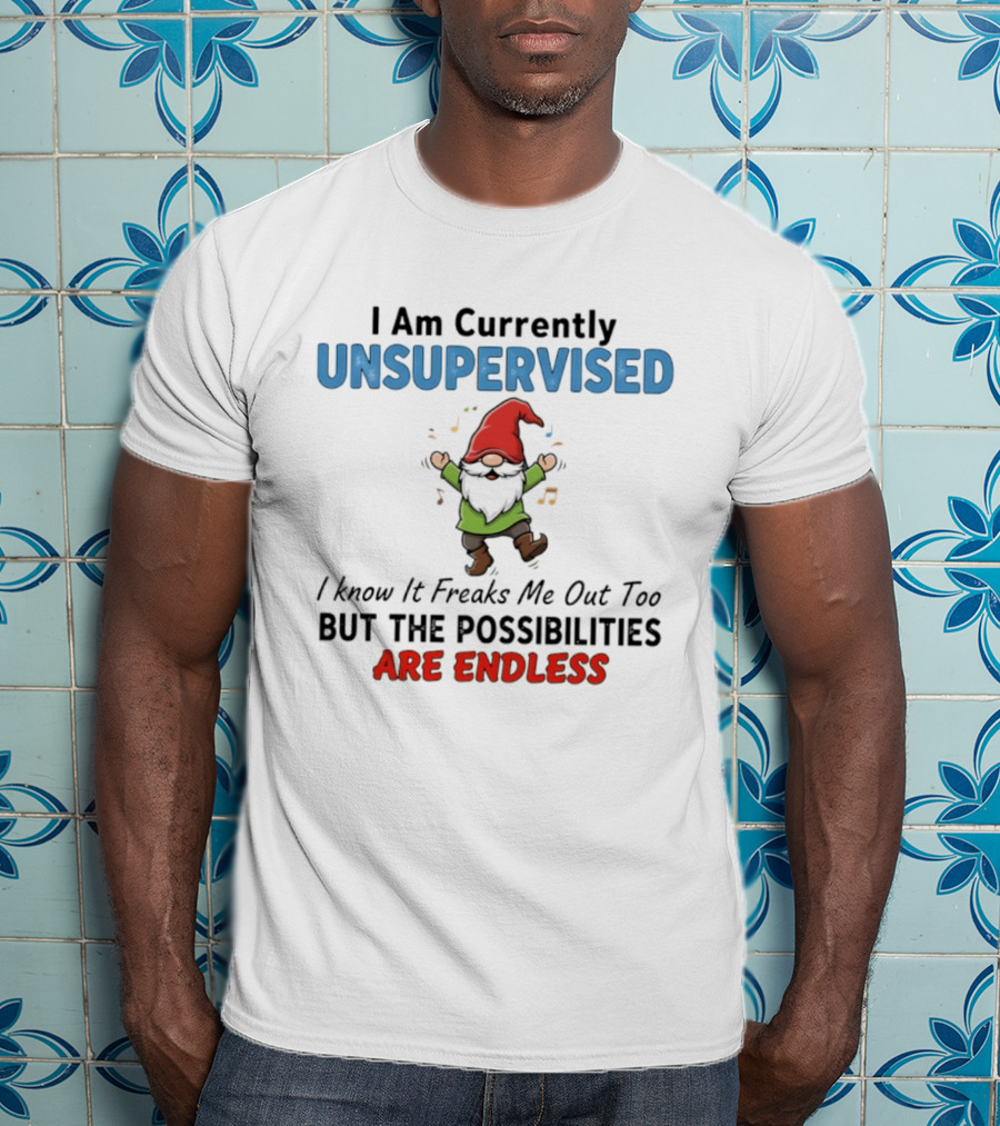 Unsupervised Gnome Christmas Possibilities Endless Fun T-Shirt