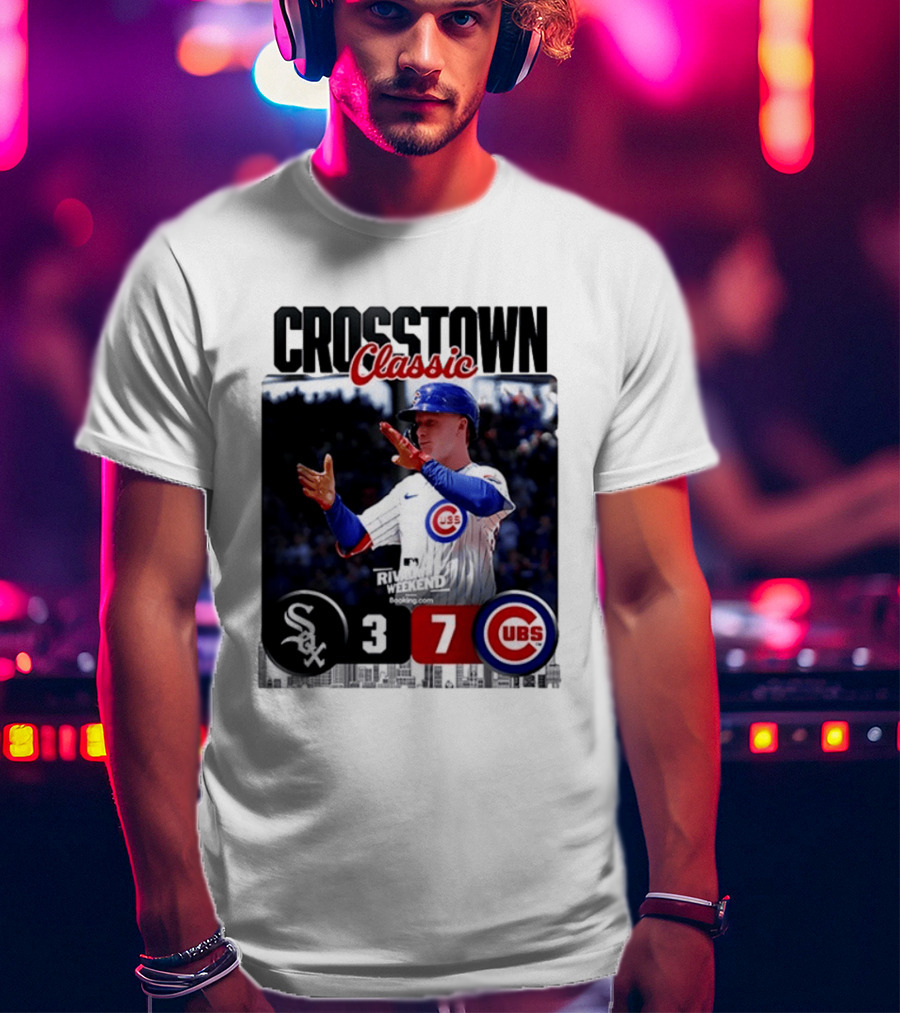 Crosstown Classic Cubs Victory Over White Sox 7 3 Pete Crow Armstrong MLB Rival Weekend T-Shirt