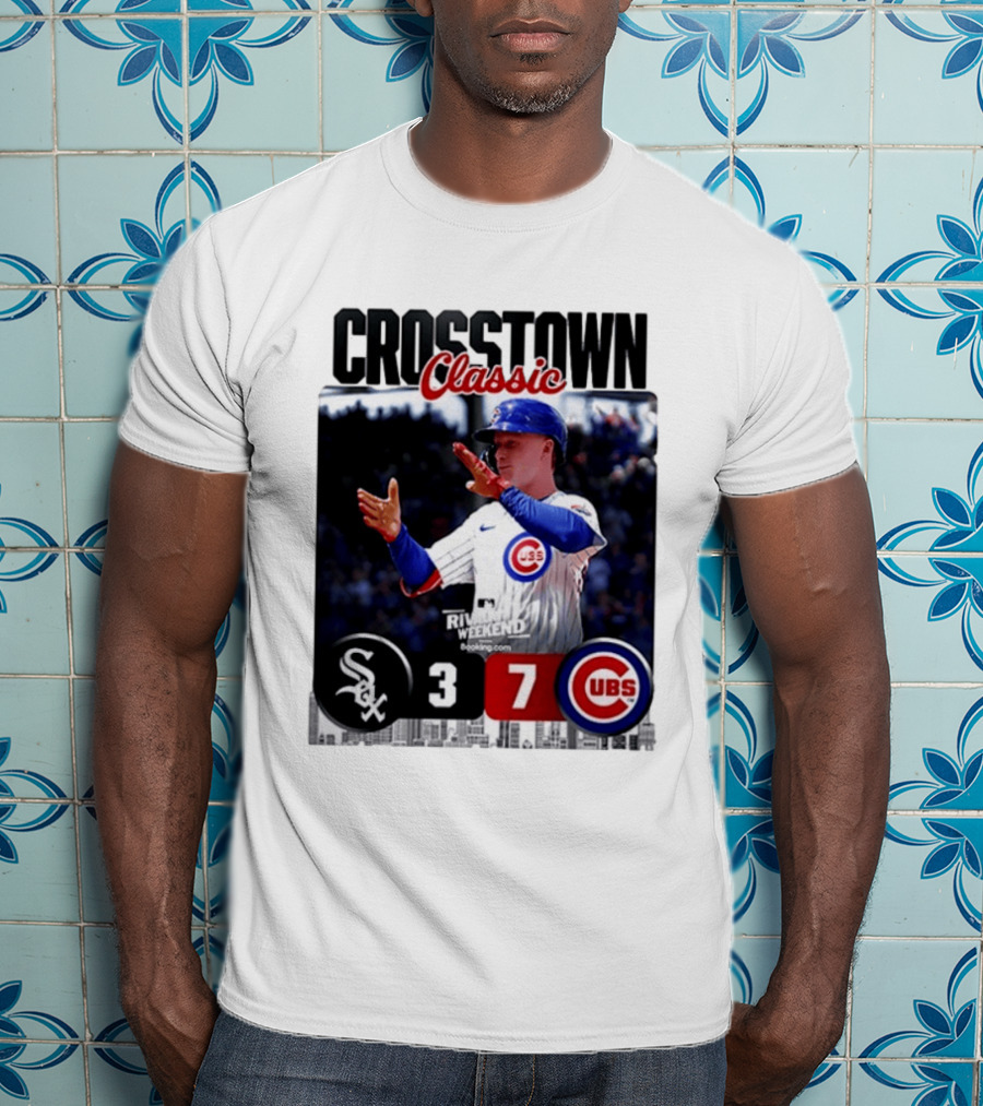 Crosstown Classic Cubs Victory Over White Sox 7 3 Pete Crow Armstrong MLB Rival Weekend T-Shirt