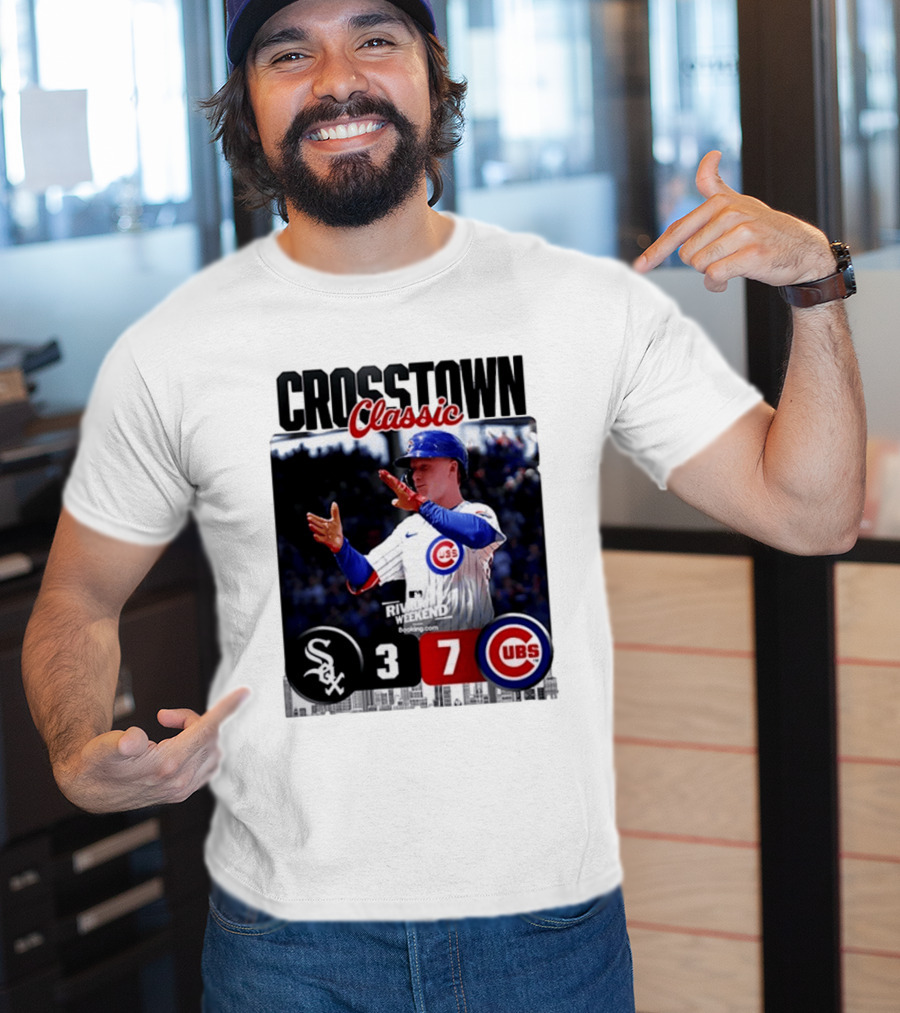 Crosstown Classic Cubs Victory Over White Sox 7 3 Pete Crow Armstrong MLB Rival Weekend T-Shirt