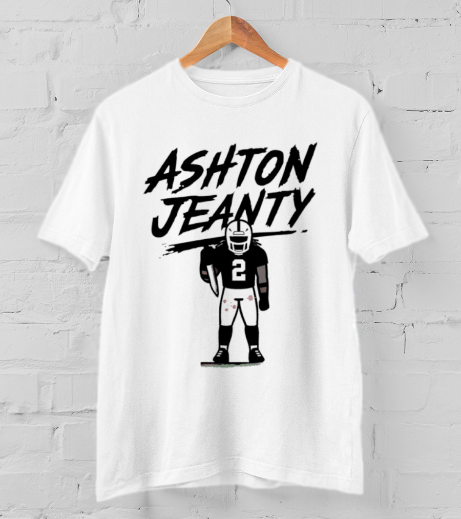Raiders Ashton Jeanty Number 2 Horror Halloween Football T-Shirt