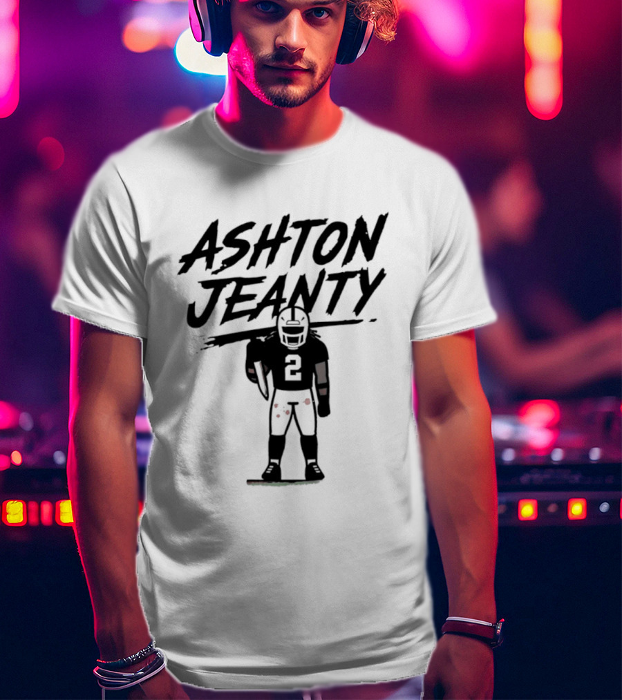 Raiders Ashton Jeanty Number 2 Horror Halloween Football T-Shirt