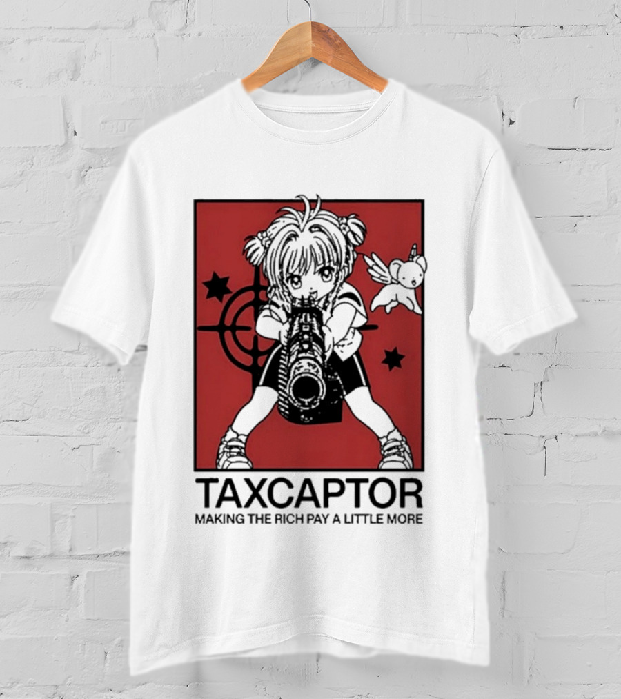 Sakura Cardcaptor Taxcaptor Making The Rich Pay A Little More Bold Anime Mashup T-Shirt