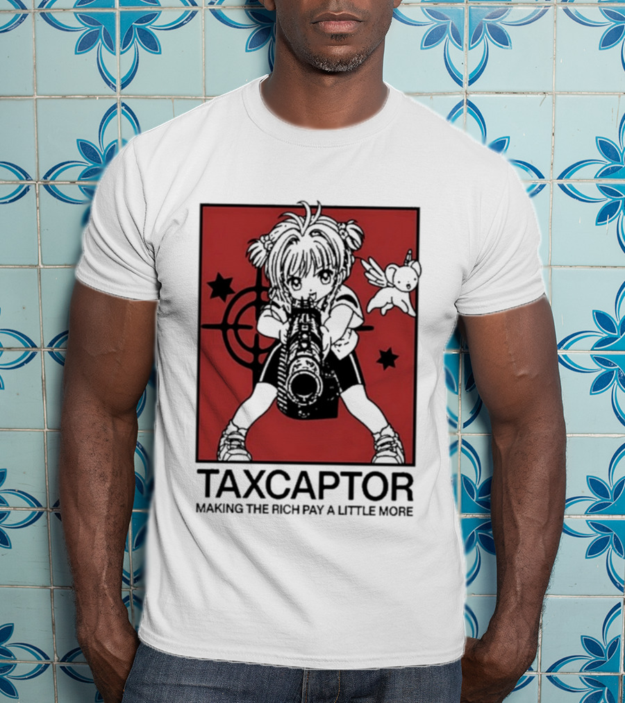 Sakura Cardcaptor Taxcaptor Making The Rich Pay A Little More Bold Anime Mashup T-Shirt
