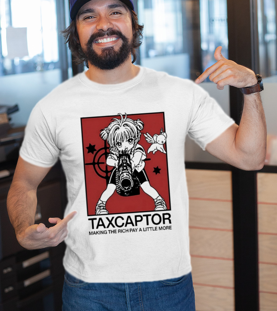 Sakura Cardcaptor Taxcaptor Making The Rich Pay A Little More Bold Anime Mashup T-Shirt