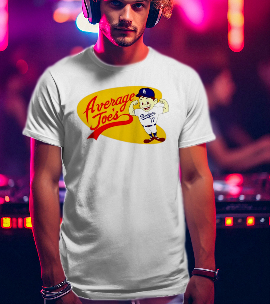 Average Joe's Dodgers No 17 LA Cartoon T-Shirt