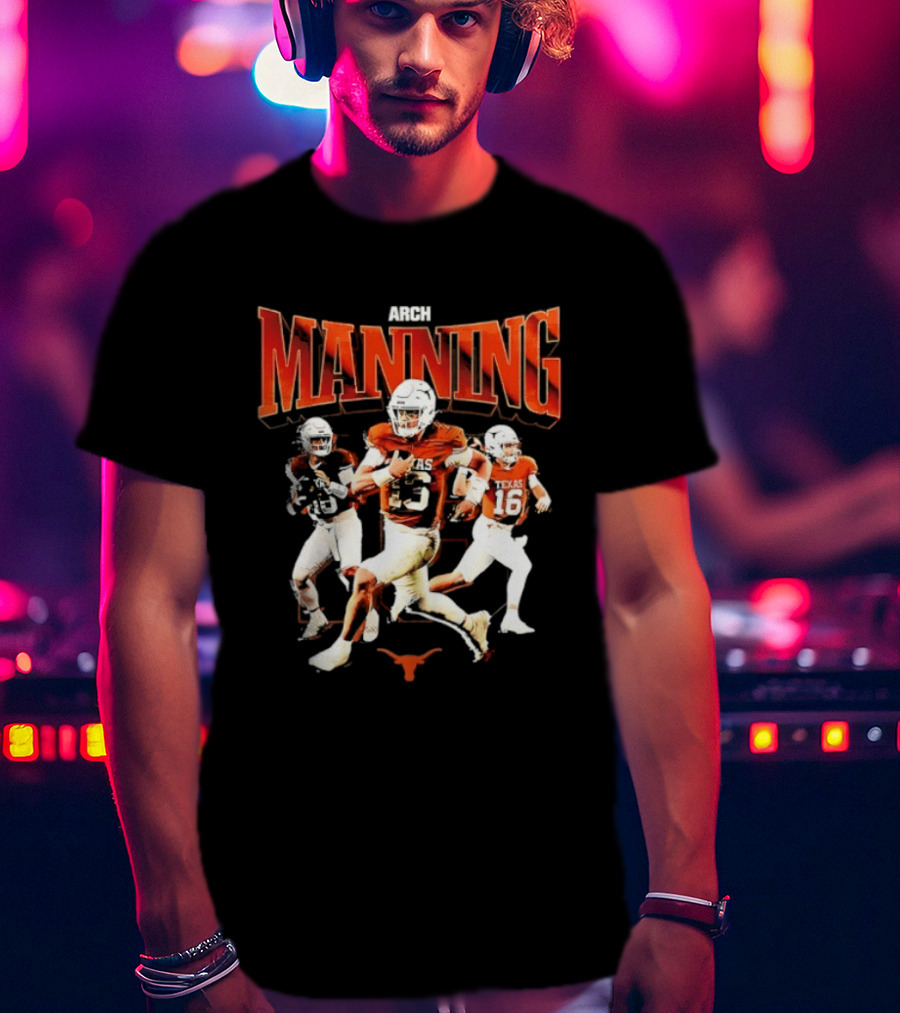 Arch Manning 16 Texas Longhorns NCAA Football Player Manning T-Shirt