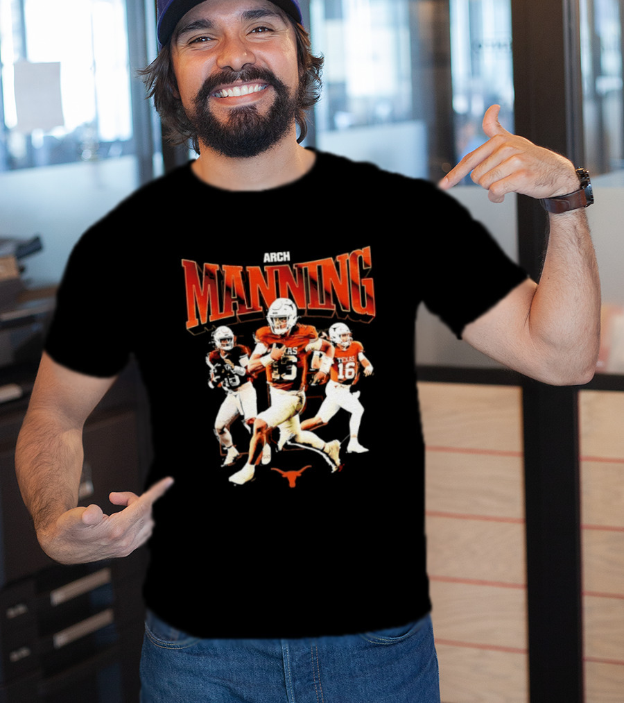 Arch Manning 16 Texas Longhorns NCAA Football Player Manning T-Shirt