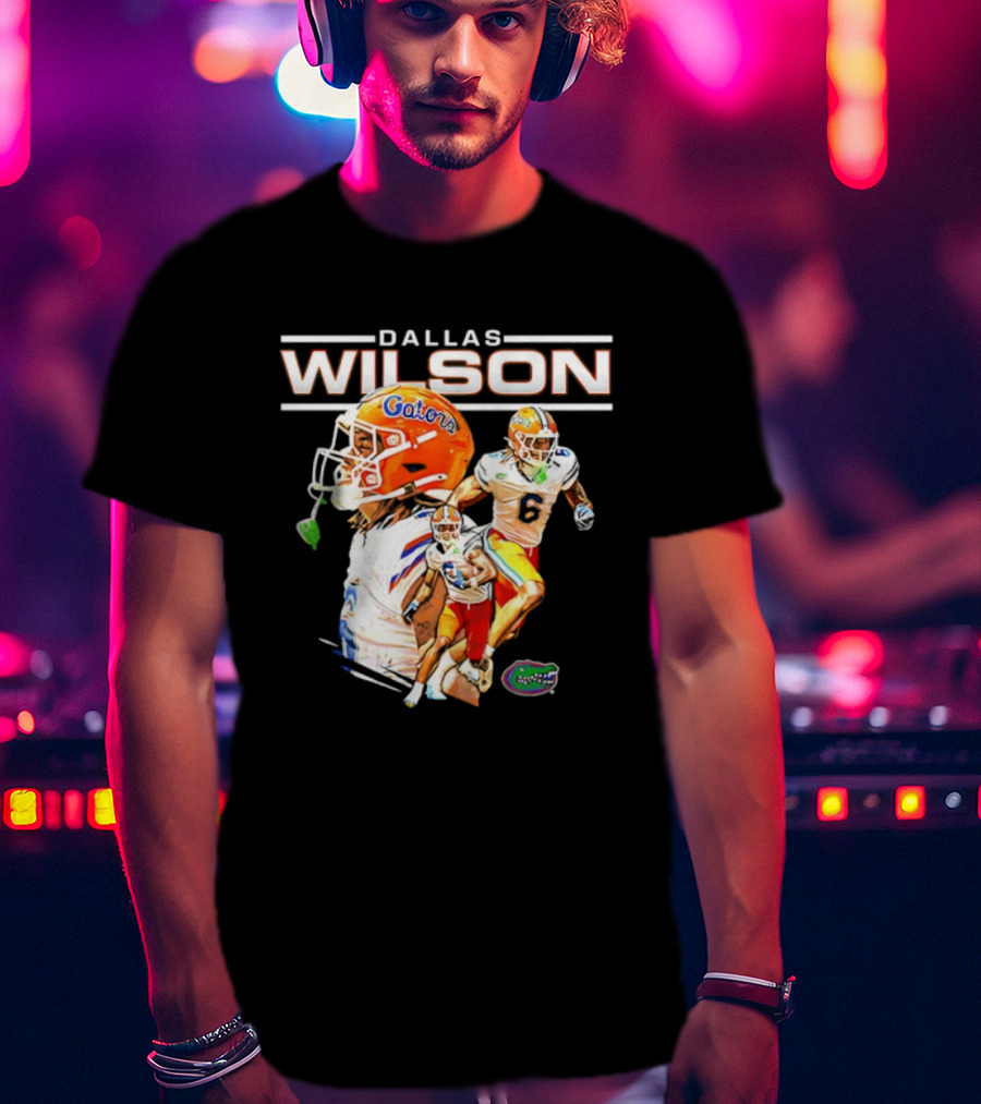Dallas Wilson 6 Gators University Of Florida Football Player NCAA T-Shirt