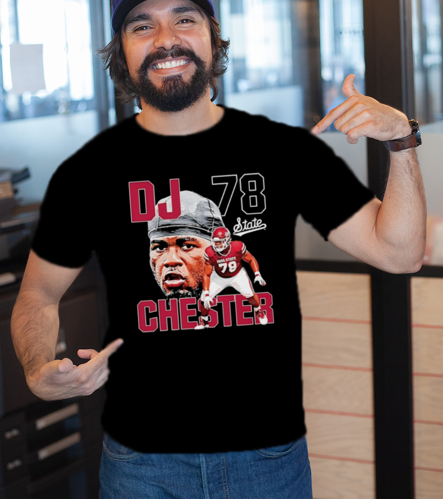 DJ Chester 78 Mississippi State NCAA Football Player T-Shirt
