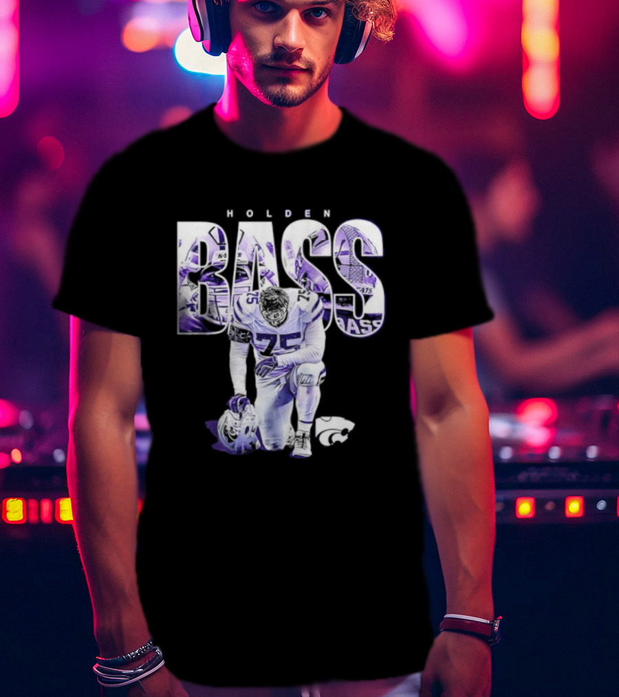 Holden Bass 75 Kansas State NCAA Football Stamped Show Respect T-Shirt