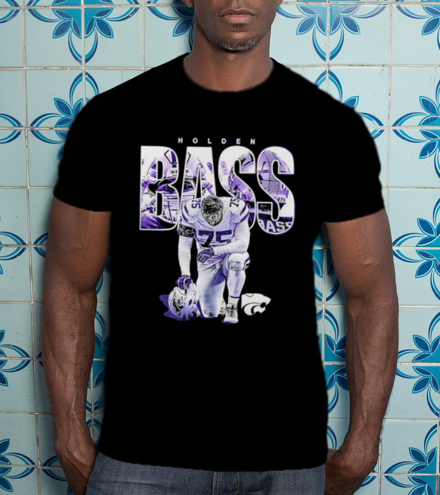 Holden Bass 75 Kansas State NCAA Football Stamped Show Respect T-Shirt