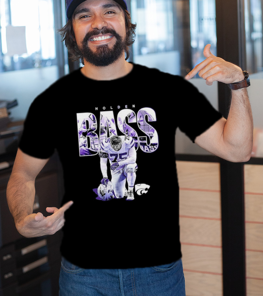 Holden Bass 75 Kansas State NCAA Football Stamped Show Respect T-Shirt