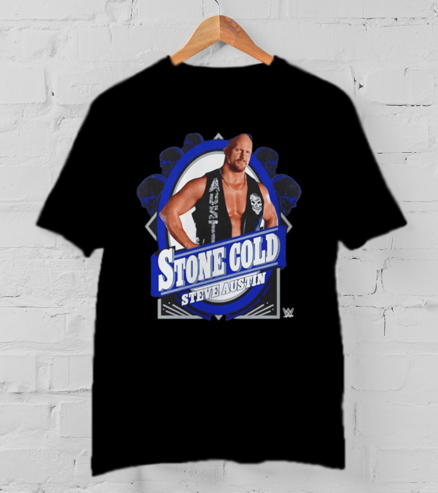 Stone Cold Steve Austin WWE 2026 Iconic Vest Skull T-Shirt