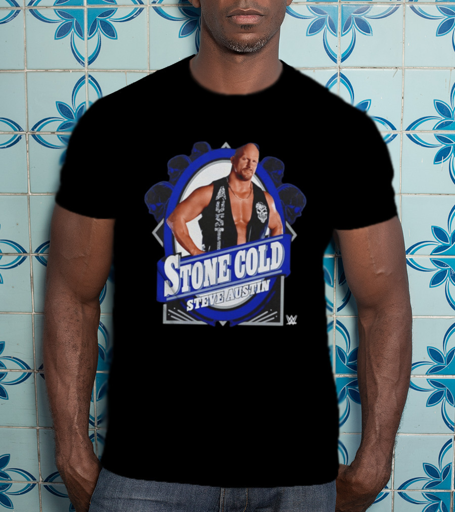 Stone Cold Steve Austin WWE 2026 Iconic Vest Skull T-Shirt