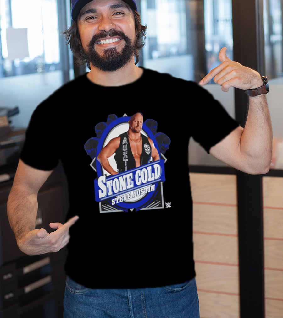 Stone Cold Steve Austin WWE 2026 Iconic Vest Skull T-Shirt