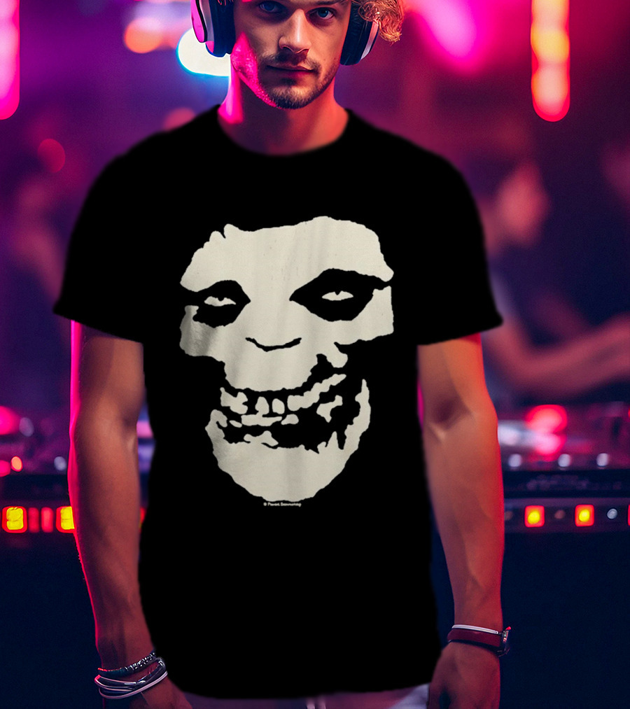SUGA BTS Crimson Ghost Skull Misfits Collaboration T-Shirt