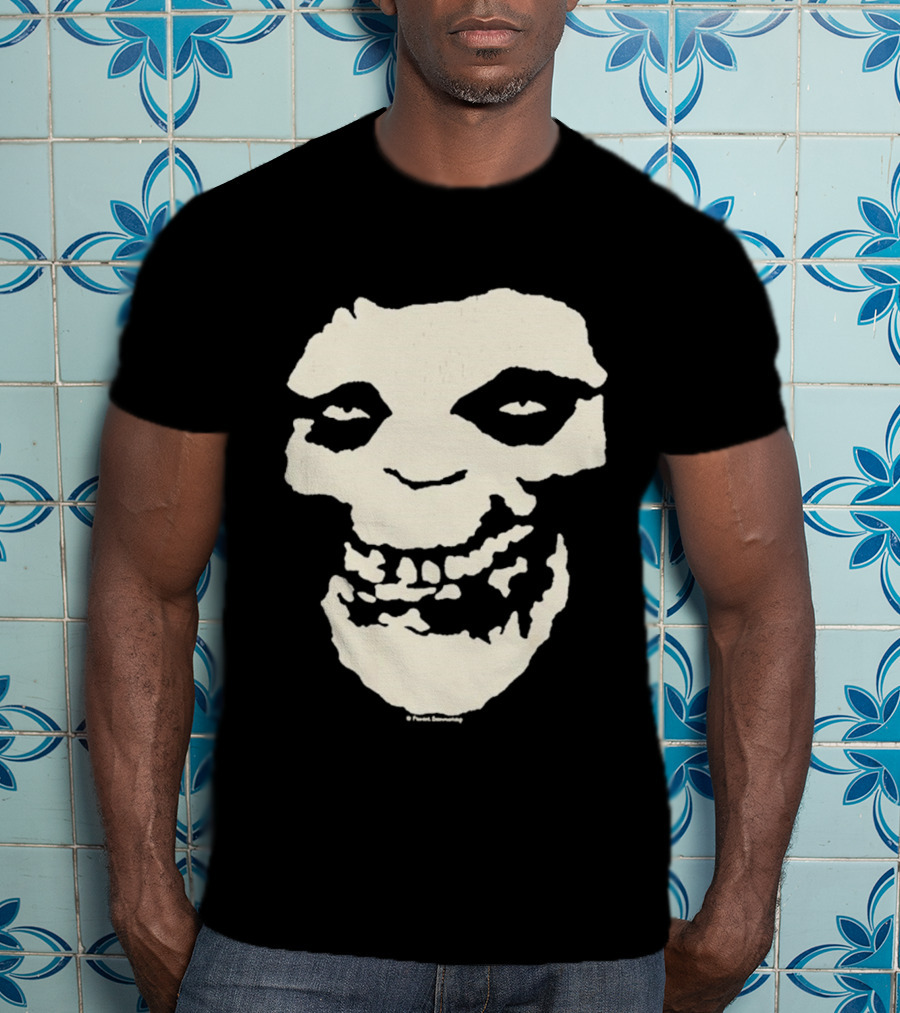 SUGA BTS Crimson Ghost Skull Misfits Collaboration T-Shirt