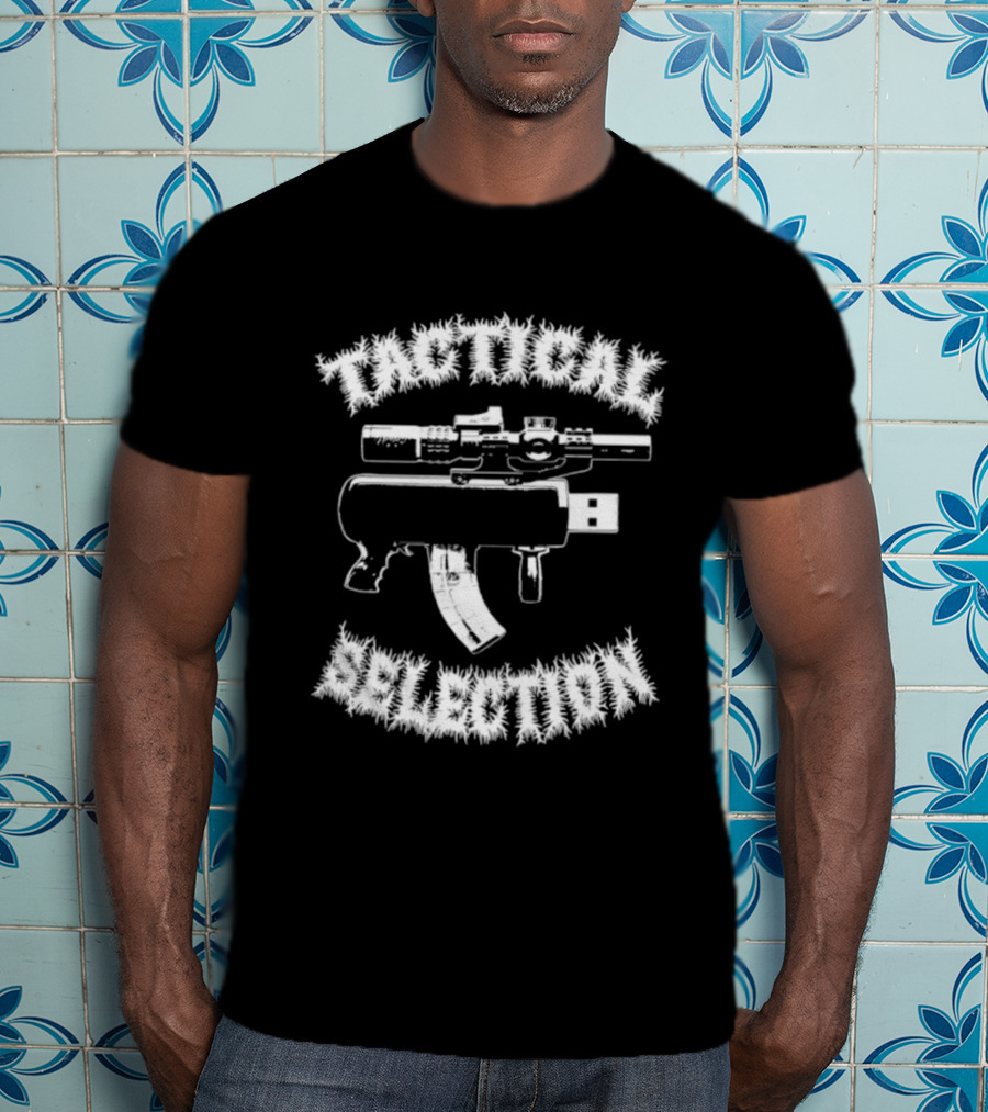 Tactical Selection USB Gun Novelty Concept T-Shirt