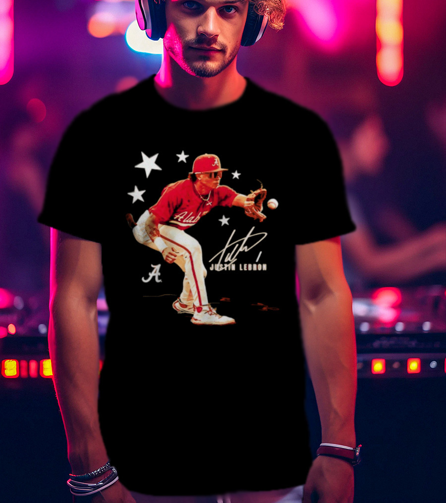 Alabama Crimson Tide NCAA Baseball Justin Lebron Signature T-Shirt