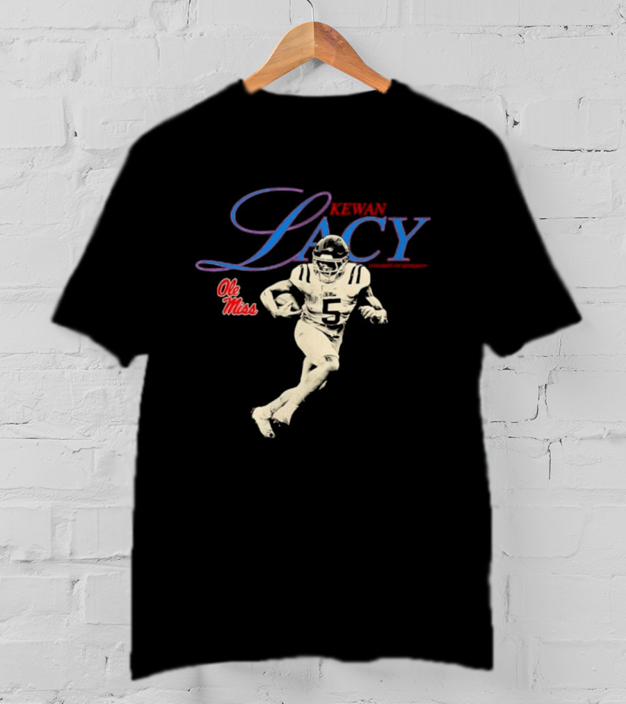 Kewan Lacy 5 Ole Miss Rebels NCAA Football Player T-Shirt