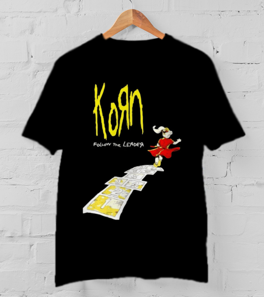 Korn Follow The Leader Nu Metal Band Hopscotch Cover T-Shirt