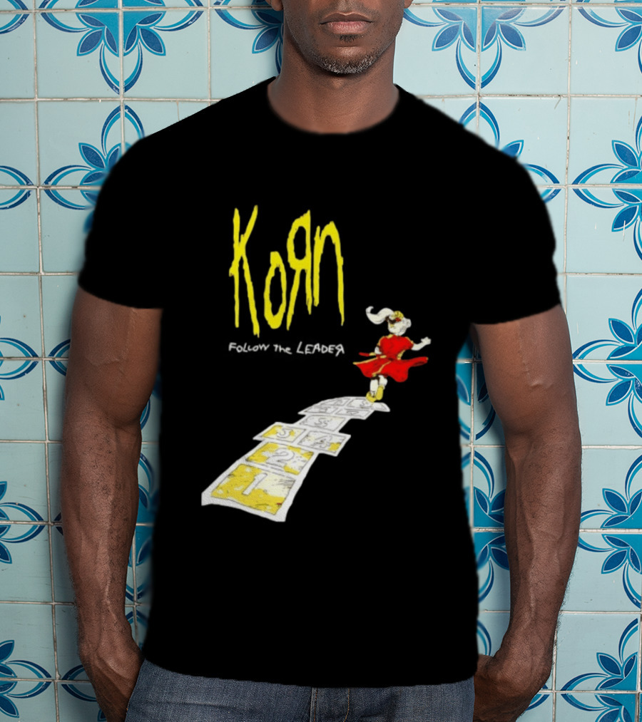 Korn Follow The Leader Nu Metal Band Hopscotch Cover T-Shirt