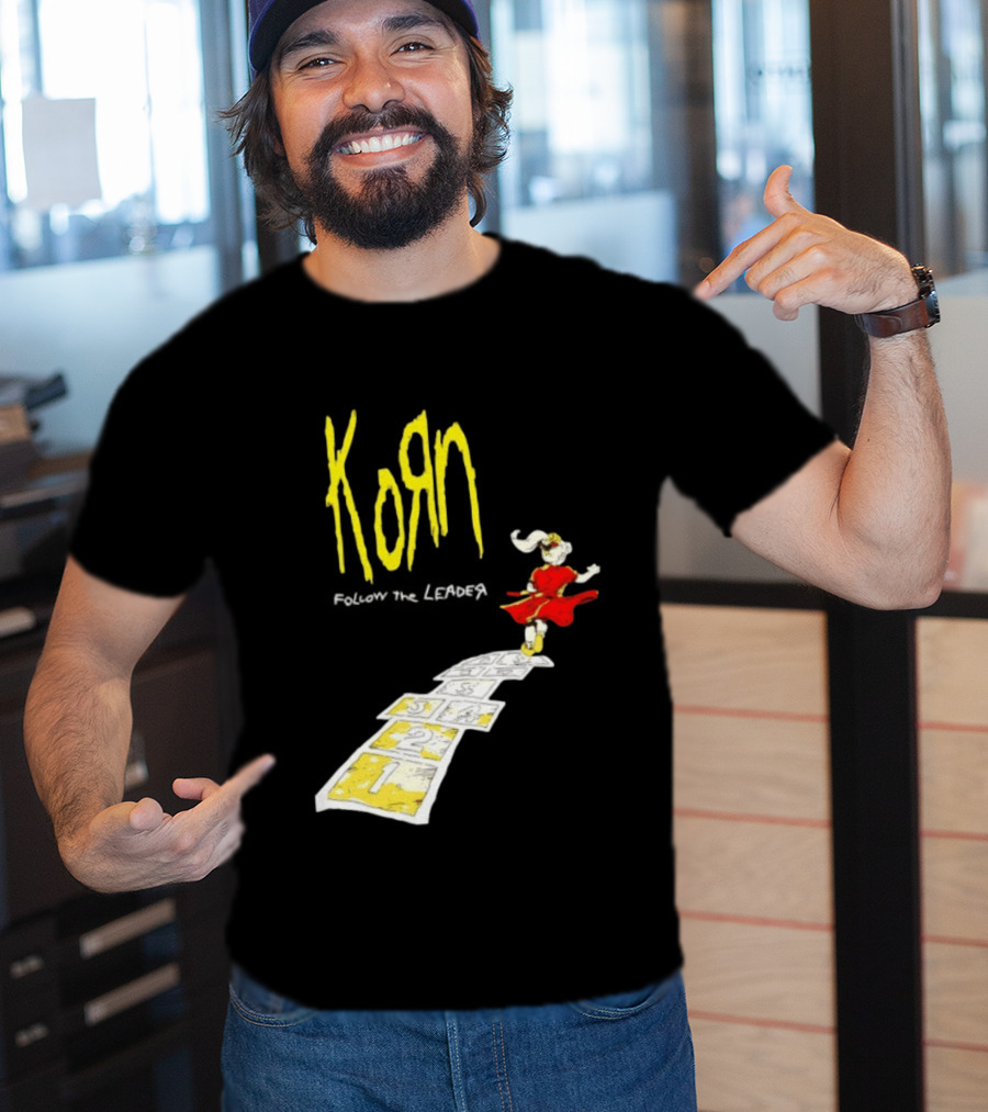 Korn Follow The Leader Nu Metal Band Hopscotch Cover T-Shirt