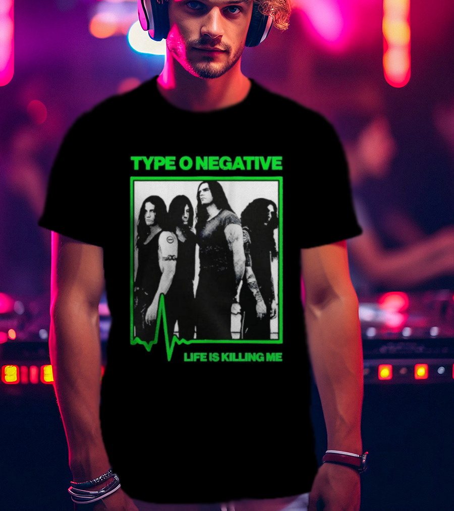 Type O Negative Life Is Killing Me Band Photo Peter Steele T-Shirt