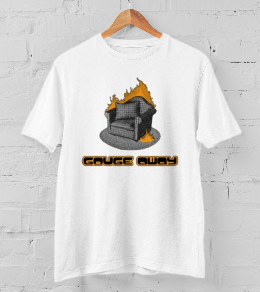 Pillowhead Shop Gouge Away Chair On Fire Ringer T-Shirt