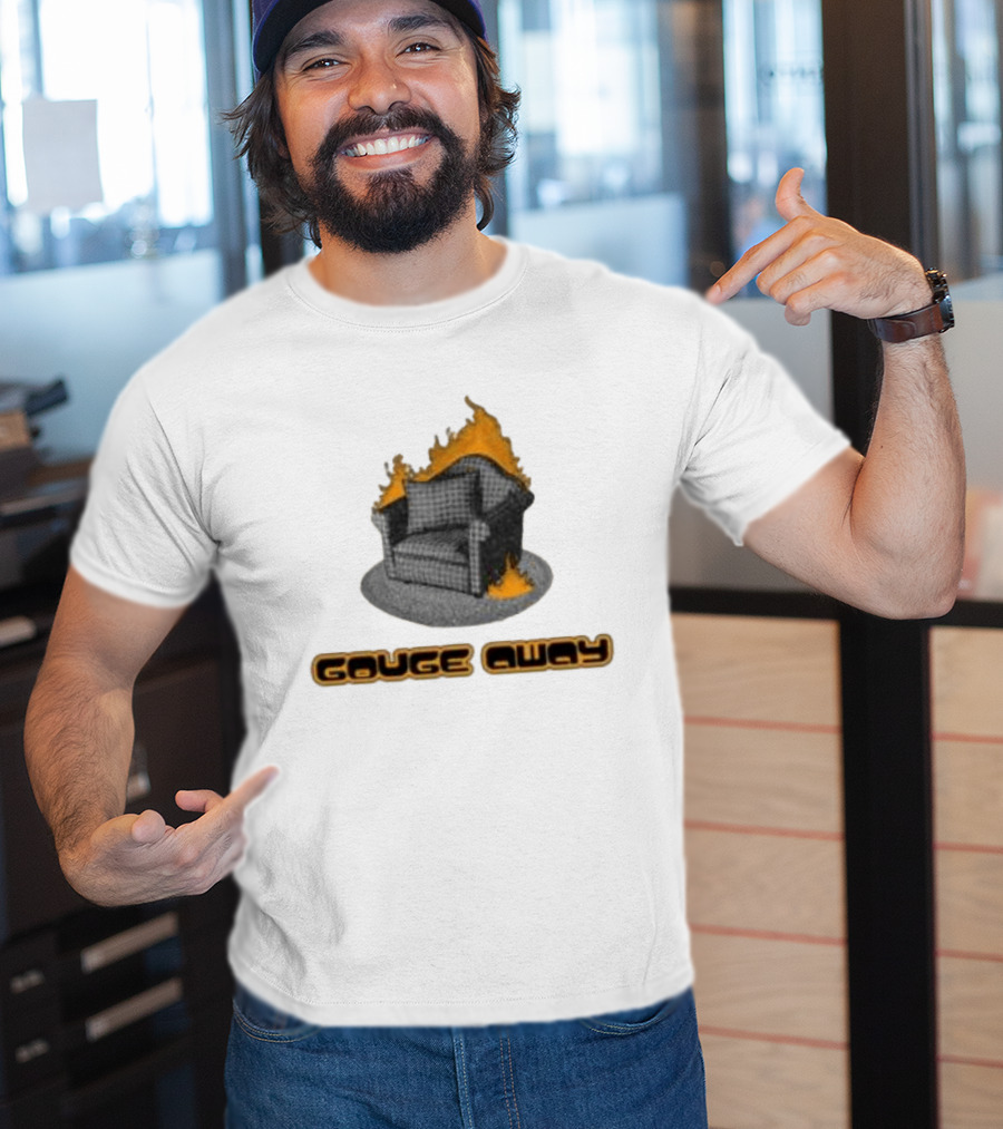 Pillowhead Shop Gouge Away Chair On Fire Ringer T-Shirt