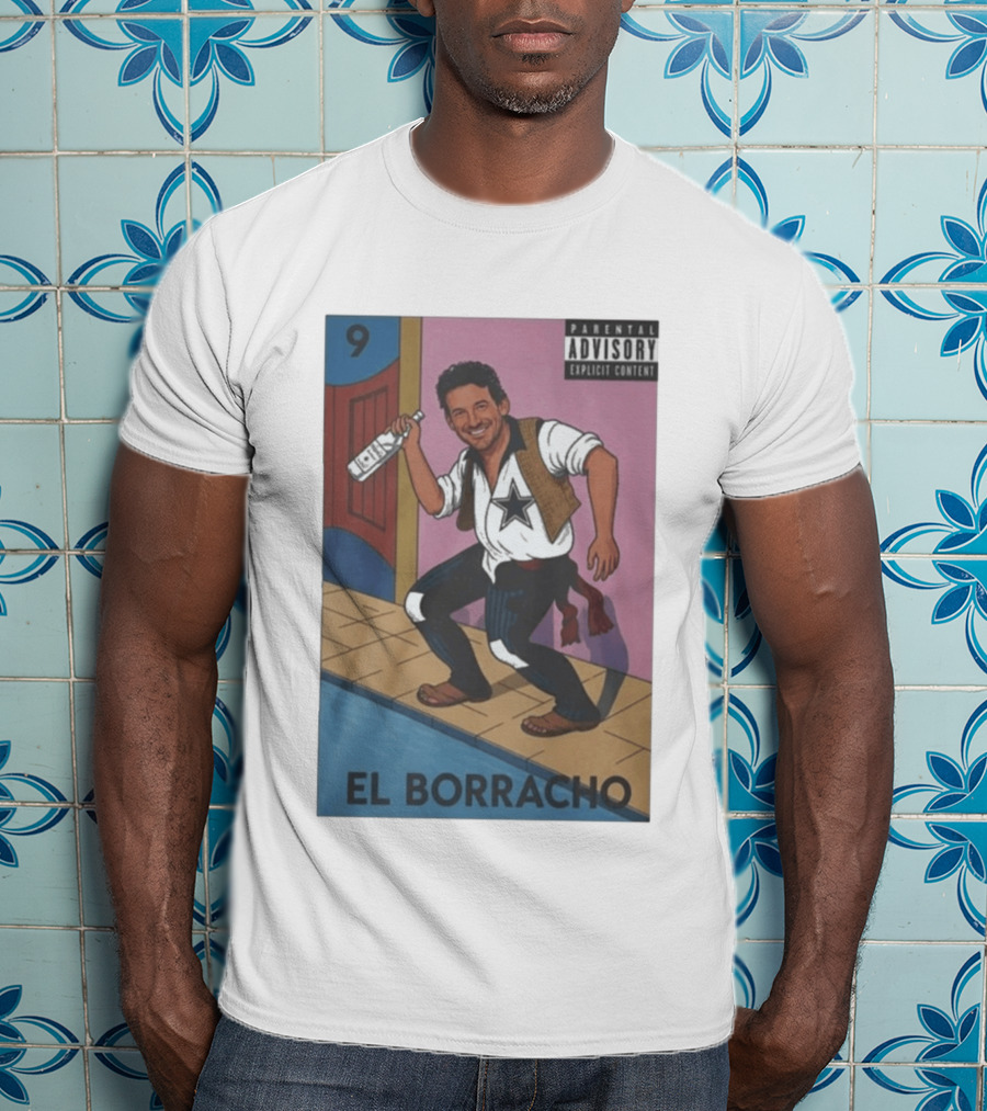 Tony Romo El Borracho Parental Explicit Content 9 Dallas Football Star T-Shirt