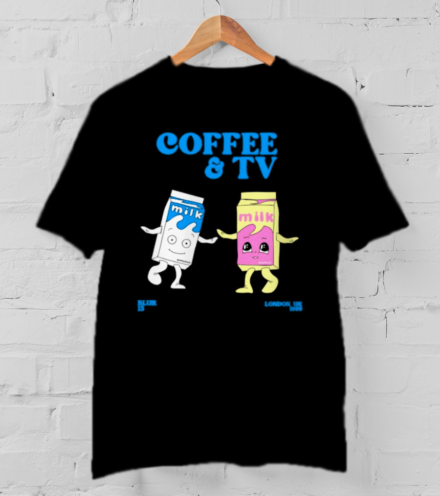 Blur Coffee & TV Milk Cartons 13 London UK 1999 Britpop T-Shirt