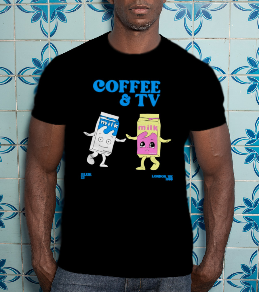 Blur Coffee & TV Milk Cartons 13 London UK 1999 Britpop T-Shirt