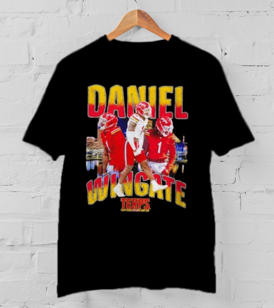 Daniel Wingate Terps No 1 Maryland Football Collage T-Shirt