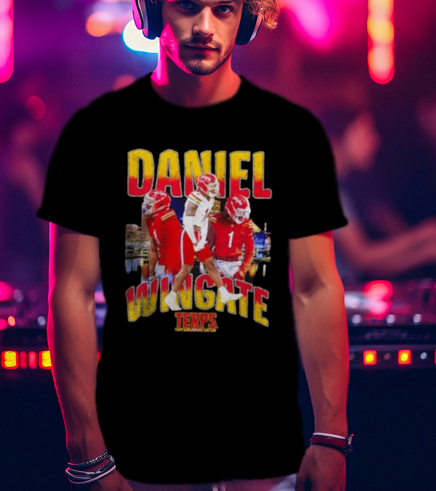 Daniel Wingate Terps No 1 Maryland Football Collage T-Shirt